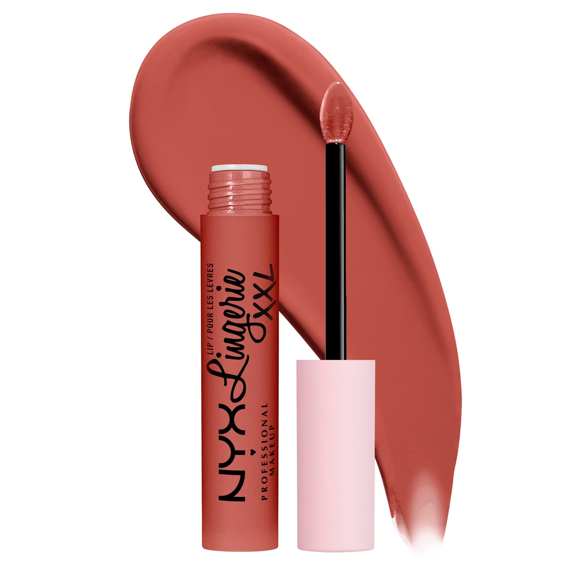 Lip Lingerie XXL Smooth Matte Liquid Lipstick, 16Hr Longwear, Peach Flirt, 0.13 Fl Oz