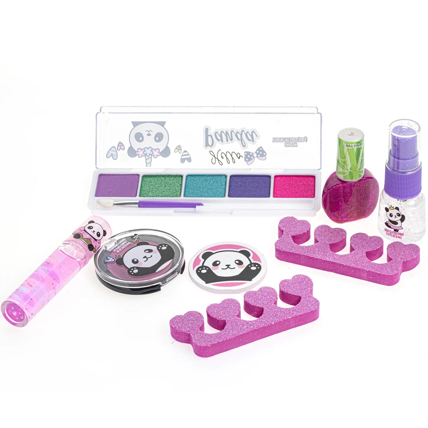 Townley Girl Panda Makeup Set, 7 Pieces, Gray, for Child Ages 3+