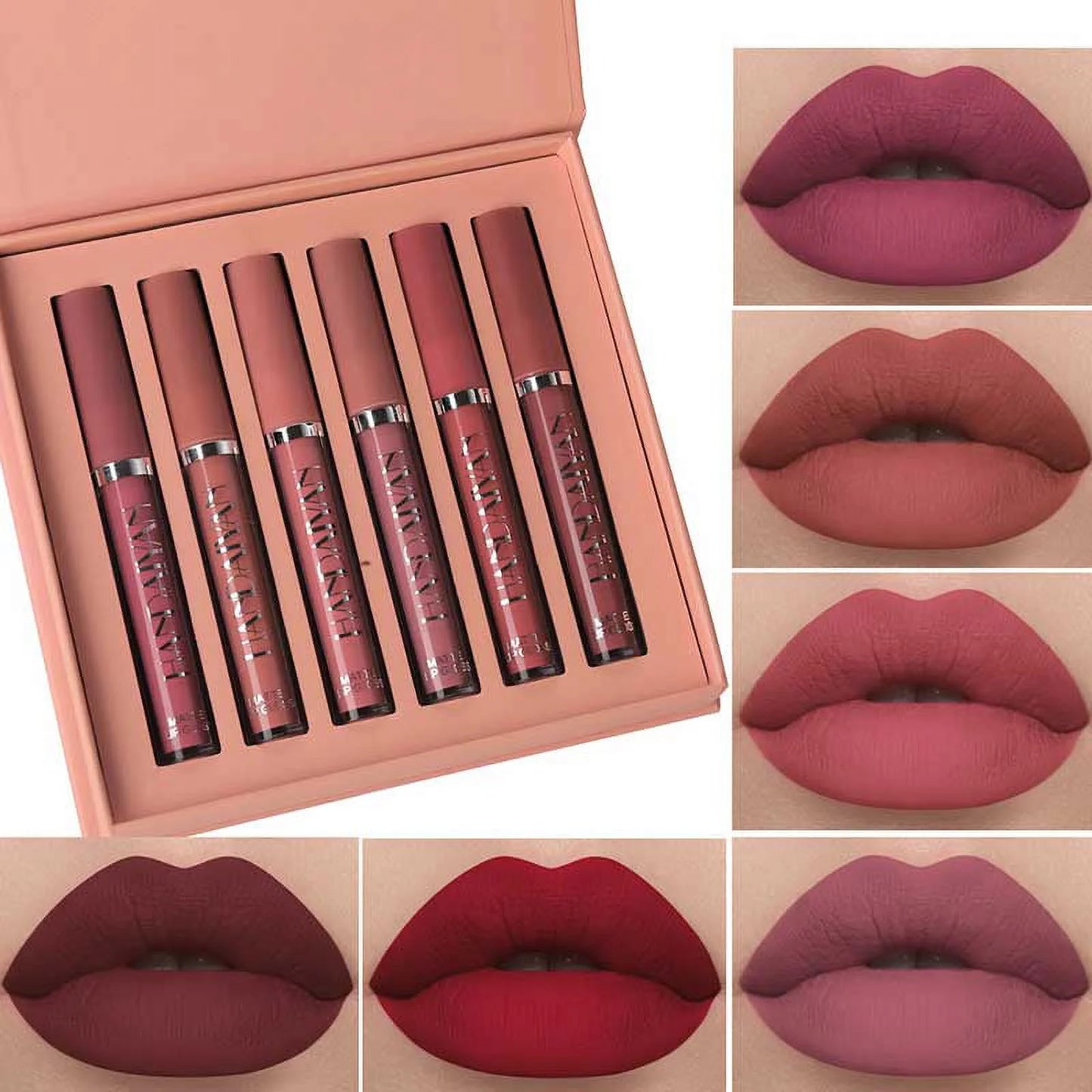 6 in 1 Matte Liquid Lipstick Makeup Set,Sexy Lipstick Matte Long Lasting Not Fade Waterproof, Your Beauty Beauty Creations Cosmetics