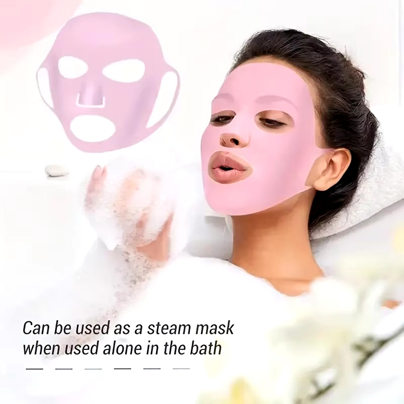 Silicone Mask for Nourishing Skin - Silicone Mask Cover Reusable, 3D Anti-Evaporation Face Sheet Mask Protective Case