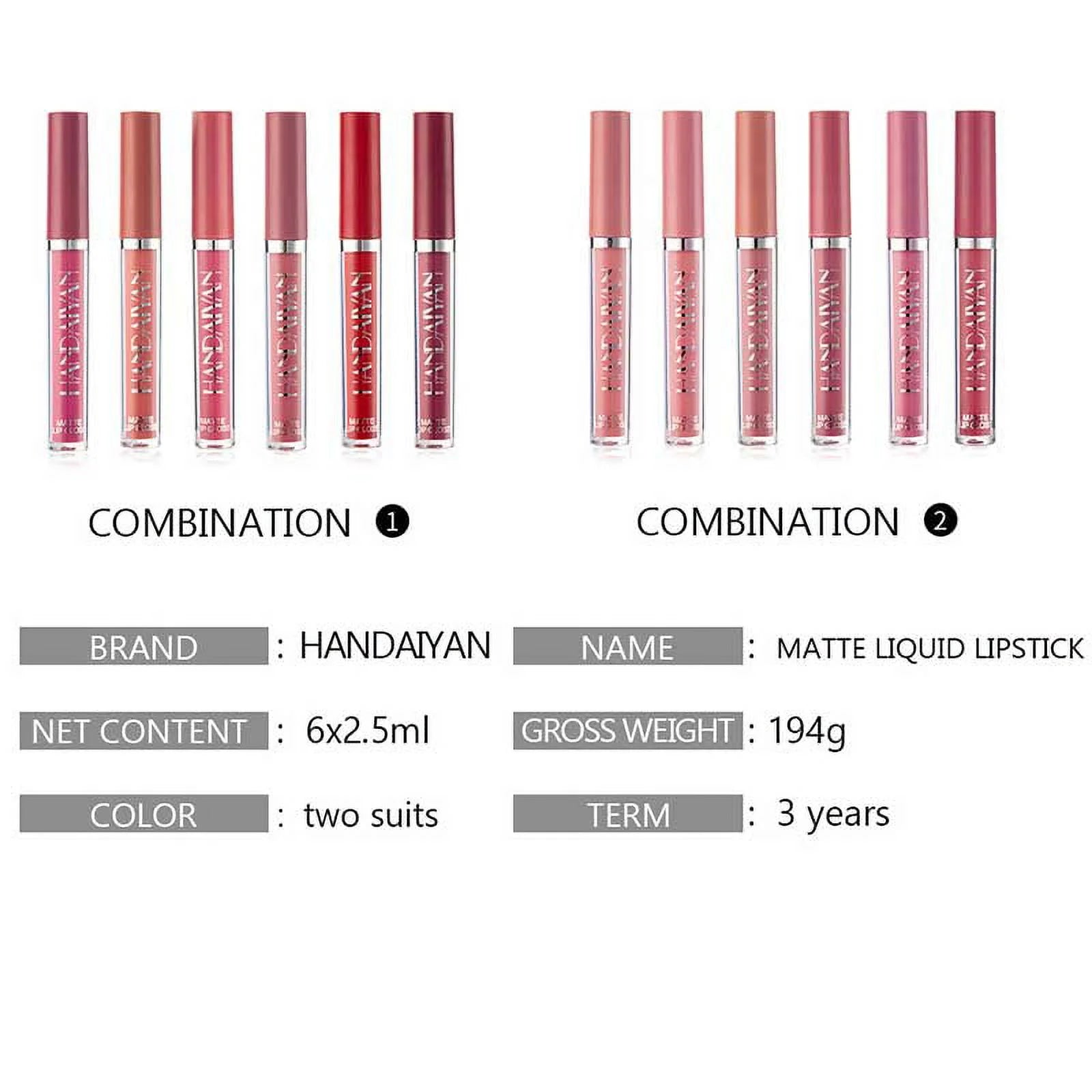 6 in 1 Matte Liquid Lipstick Makeup Set,Sexy Lipstick Matte Long Lasting Not Fade Waterproof, Your Beauty Beauty Creations Cosmetics