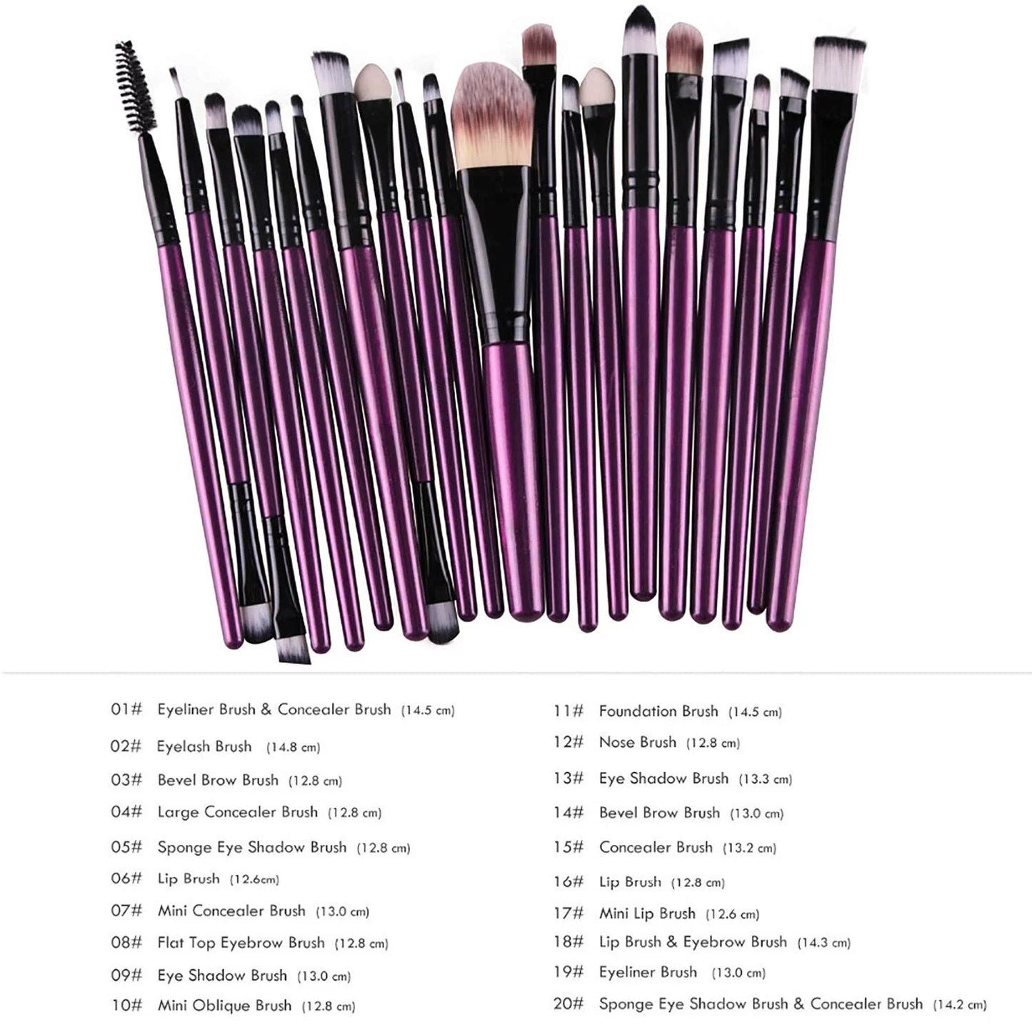 Makeup Brushes, 20 PCS Makeup Brush Set Tools Make-Up Toiletry Kit Wool Makeup Brush Set