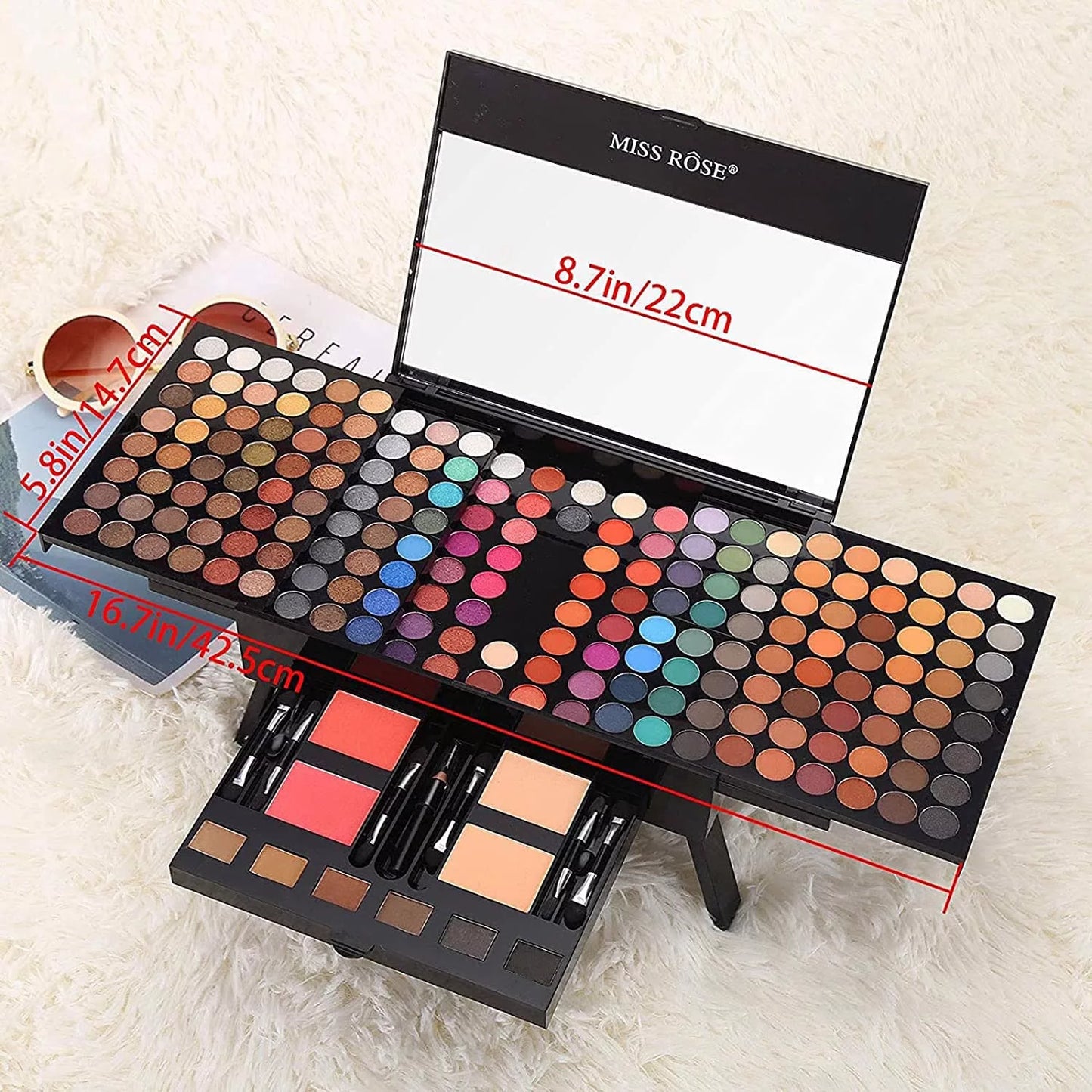 190 Colors Makeup Kit,Professional Makeup Kits for Women Full Kit,All in One Makeup Set for Women&Beginner,Include Eyeliner/Eyeshadow/Lipstick/Compact Powder/Glitter Powder/Makeup Brush