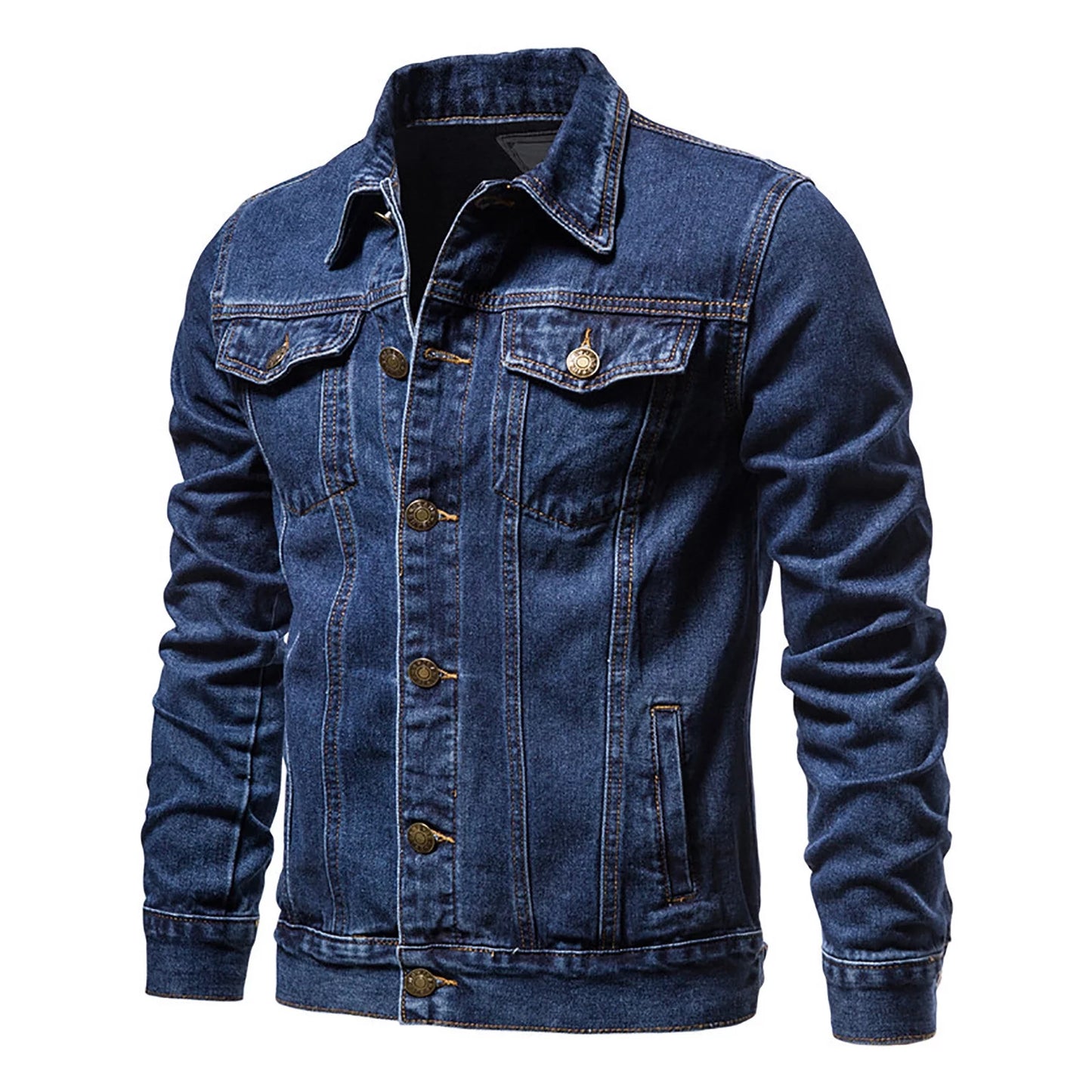 Men Oversized Denim Jacket plus Size Lightweight Button down Lapel Jean Coat Big and Tall Outwear Jackets