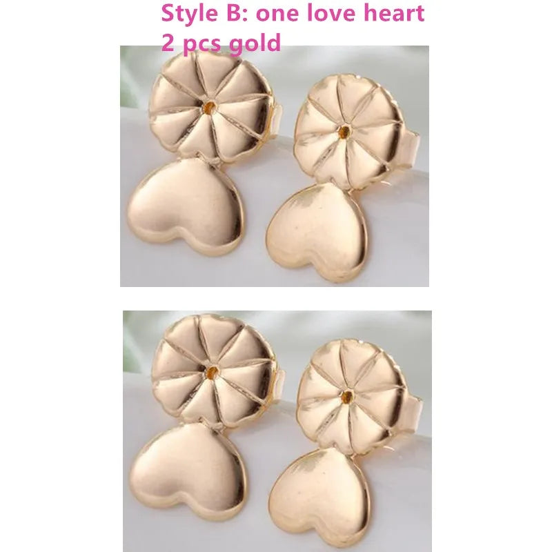 Love Heart Stud Back Lifters Adjustable Earring Lifts Ear Lobe Ster for Ornaments and Accesso Ries M2082