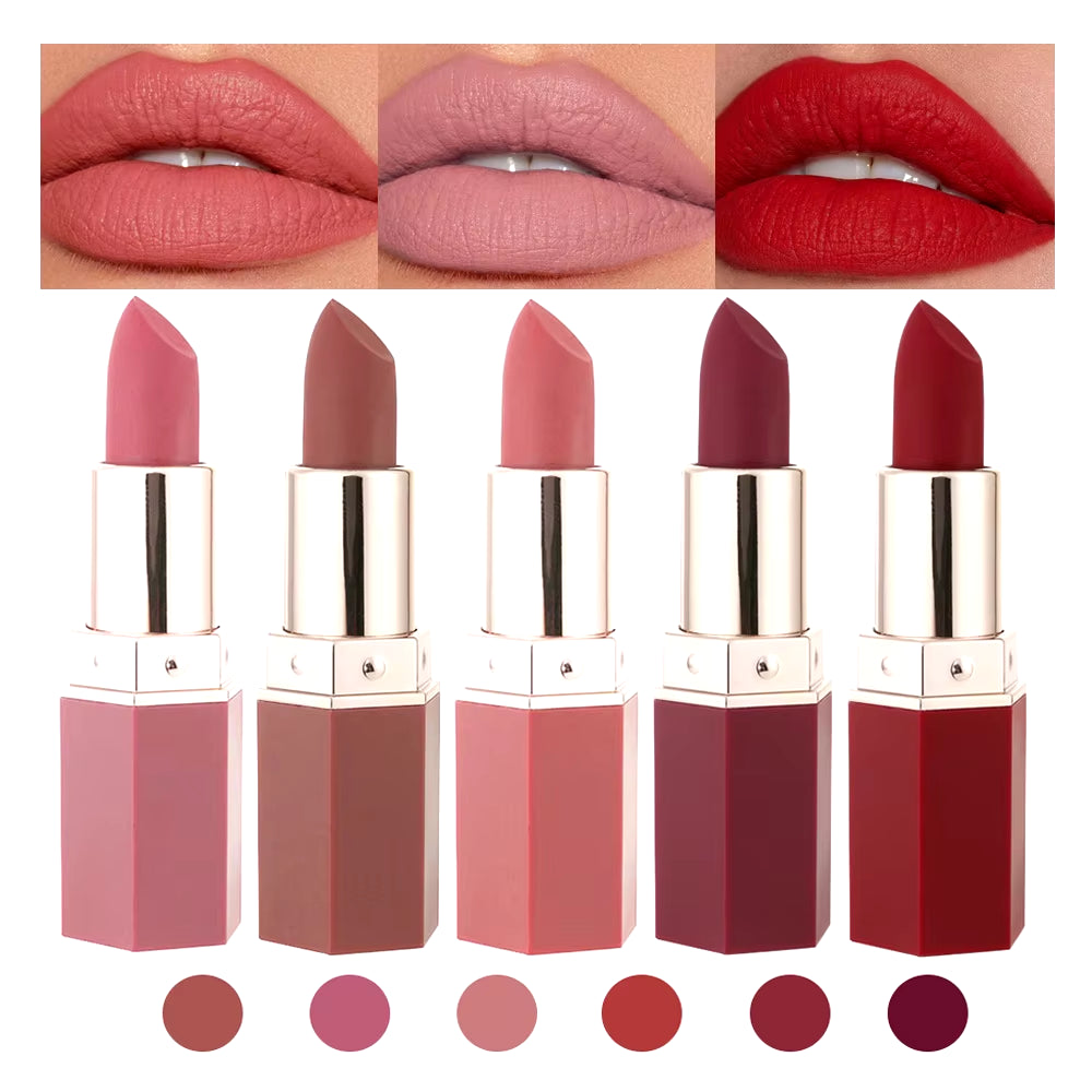 HANDAIYAN Velvet Matte Lipstick Lips Makeup Nude Lip Stick Make up Cosmetics Foggy Smooth Matt Tint Lip Balm Cream Pigment