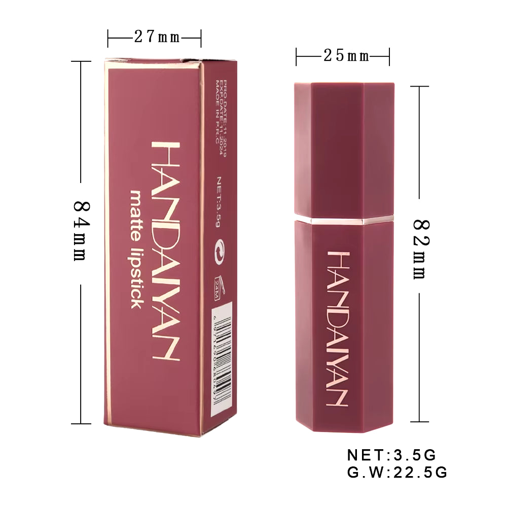 HANDAIYAN Velvet Matte Lipstick Lips Makeup Nude Lip Stick Make up Cosmetics Foggy Smooth Matt Tint Lip Balm Cream Pigment