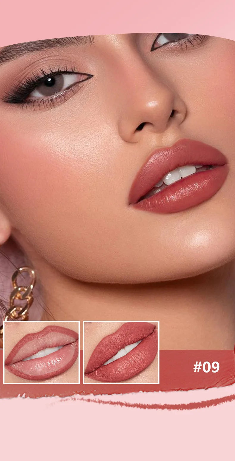 High Quality Velvet Matte Lipstick Pen Waterproof Non-sticky Lip Liner Make up Hooked Natural Outline Lipliner Lip Contour Pencil