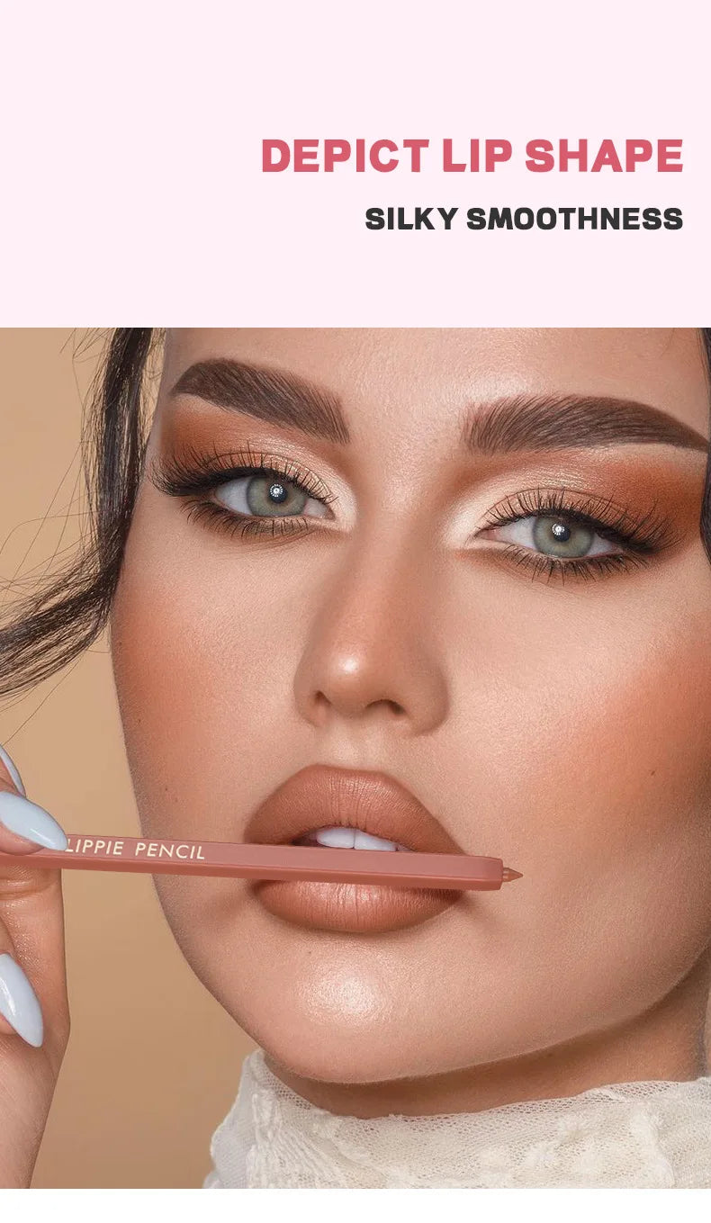 High Quality Velvet Matte Lipstick Pen Waterproof Non-sticky Lip Liner Make up Hooked Natural Outline Lipliner Lip Contour Pencil