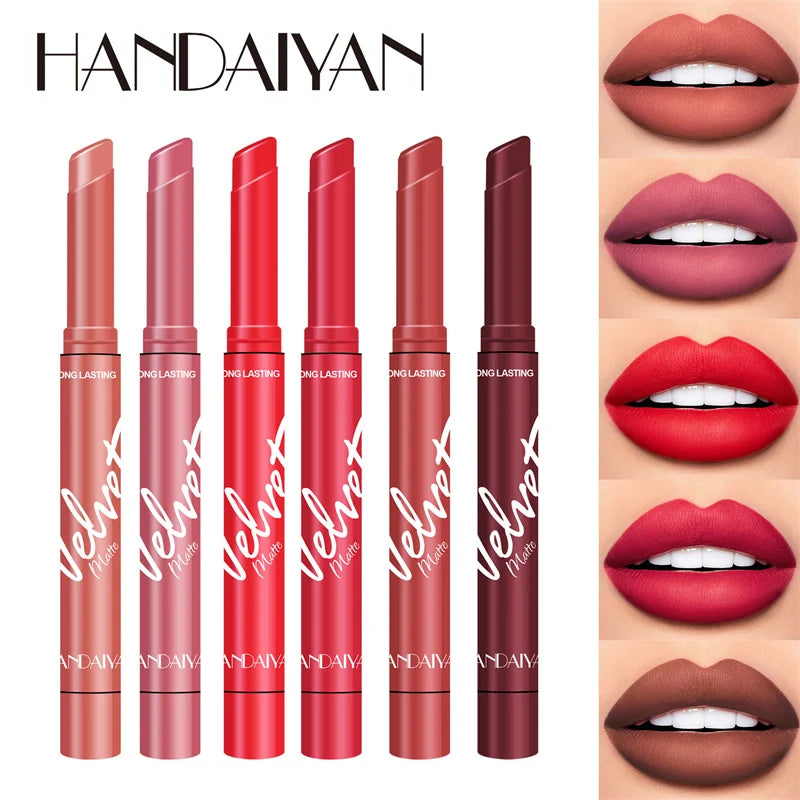 New 8 Colors Makeup Matte Lipstick Waterproof Long Lasting Lip Stick Sexy Red Pink Velvet Nude Lipsticks Make Up Woman Cosmetics