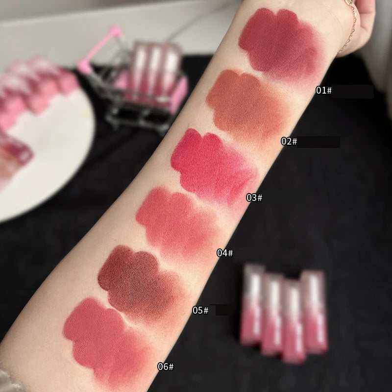 Velvet Matte Lipstick Moisturizing Waterproof Lasting Nude Peach Lip Tint Non-stick Cup Lip Gloss Red Lipstick Cosmetics Make Up