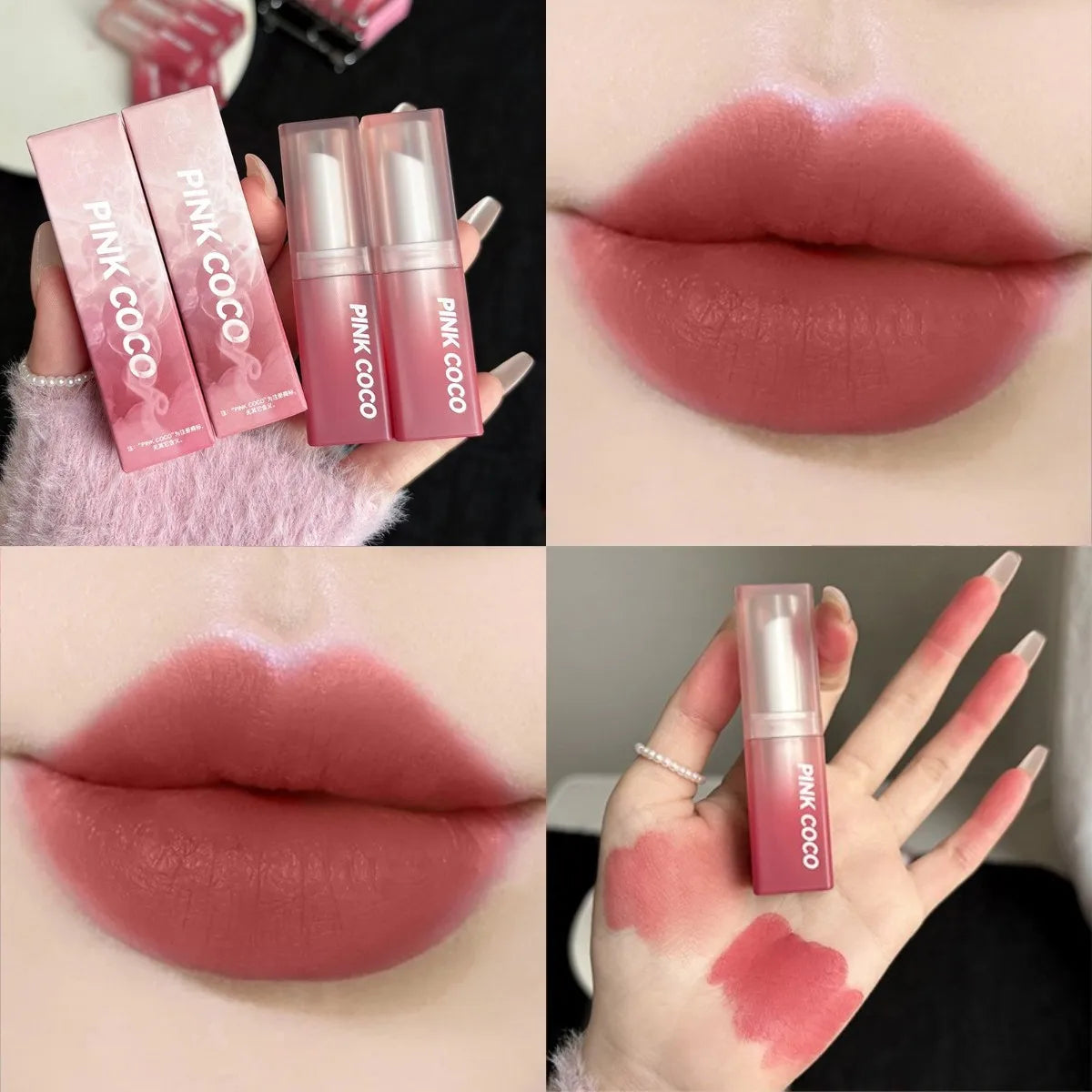 Velvet Matte Lipstick Moisturizing Waterproof Lasting Nude Peach Lip Tint Non-stick Cup Lip Gloss Red Lipstick Cosmetics Make Up