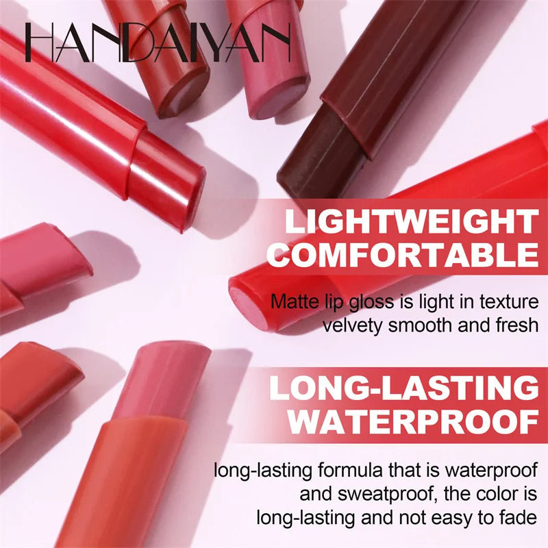 New 8 Colors Makeup Matte Lipstick Waterproof Long Lasting Lip Stick Sexy Red Pink Velvet Nude Lipsticks Make Up Woman Cosmetics