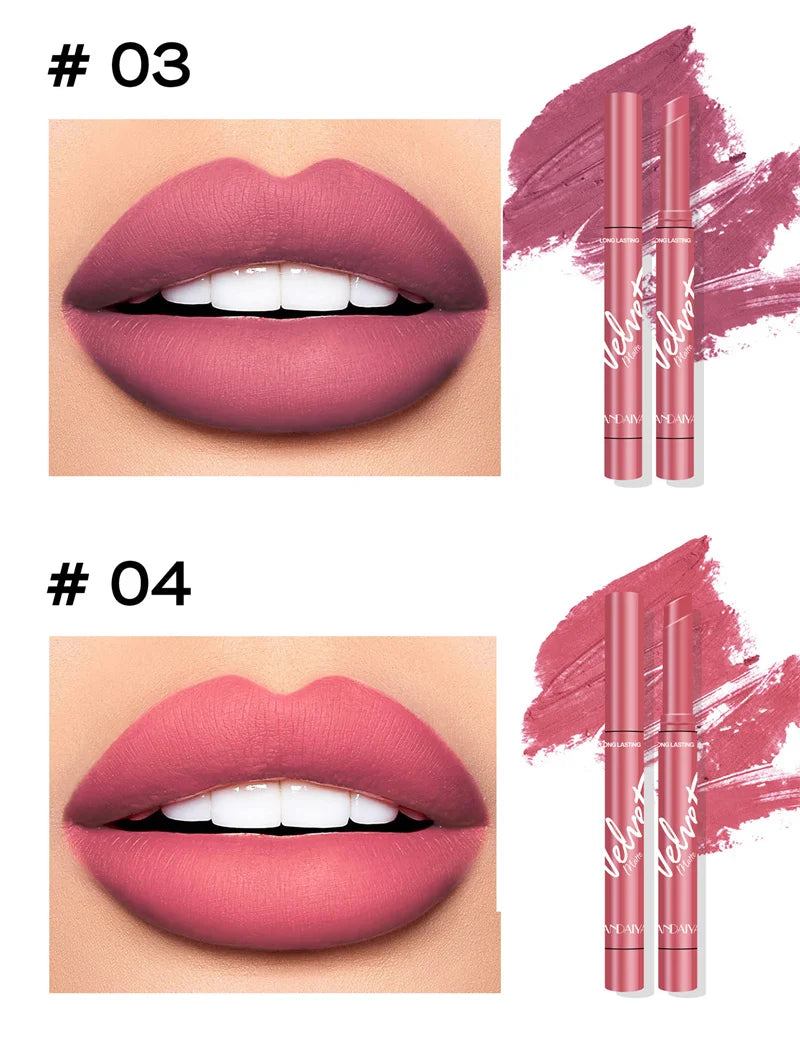 New 8 Colors Makeup Matte Lipstick Waterproof Long Lasting Lip Stick Sexy Red Pink Velvet Nude Lipsticks Make Up Woman Cosmetics