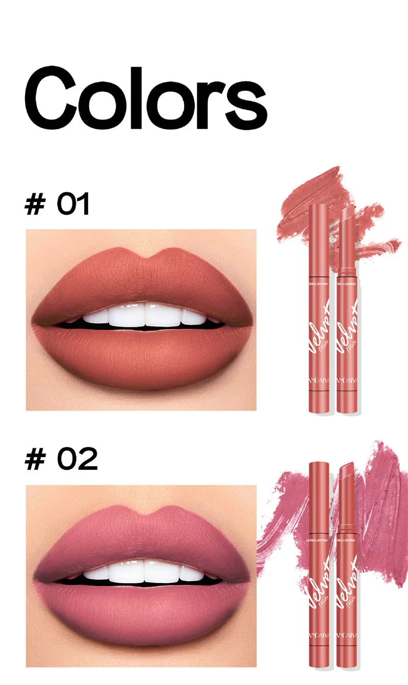 New 8 Colors Makeup Matte Lipstick Waterproof Long Lasting Lip Stick Sexy Red Pink Velvet Nude Lipsticks Make Up Woman Cosmetics