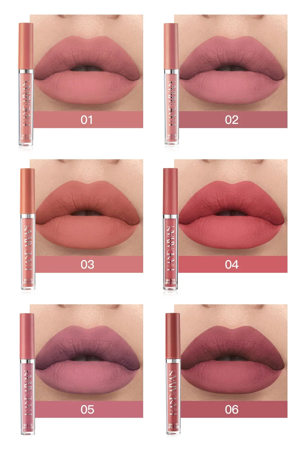 6 Pack Liquid Lipstick Set Make-up Waterproof Long lasting Cosmetics Matte Lipstick Lip Gloss Kit