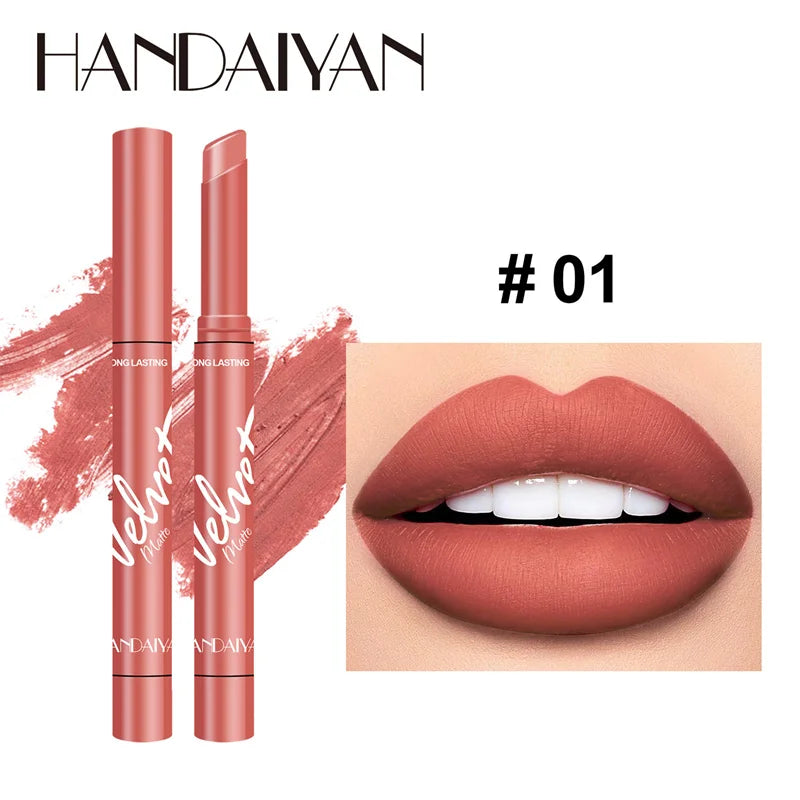 New 8 Colors Makeup Matte Lipstick Waterproof Long Lasting Lip Stick Sexy Red Pink Velvet Nude Lipsticks Make Up Woman Cosmetics