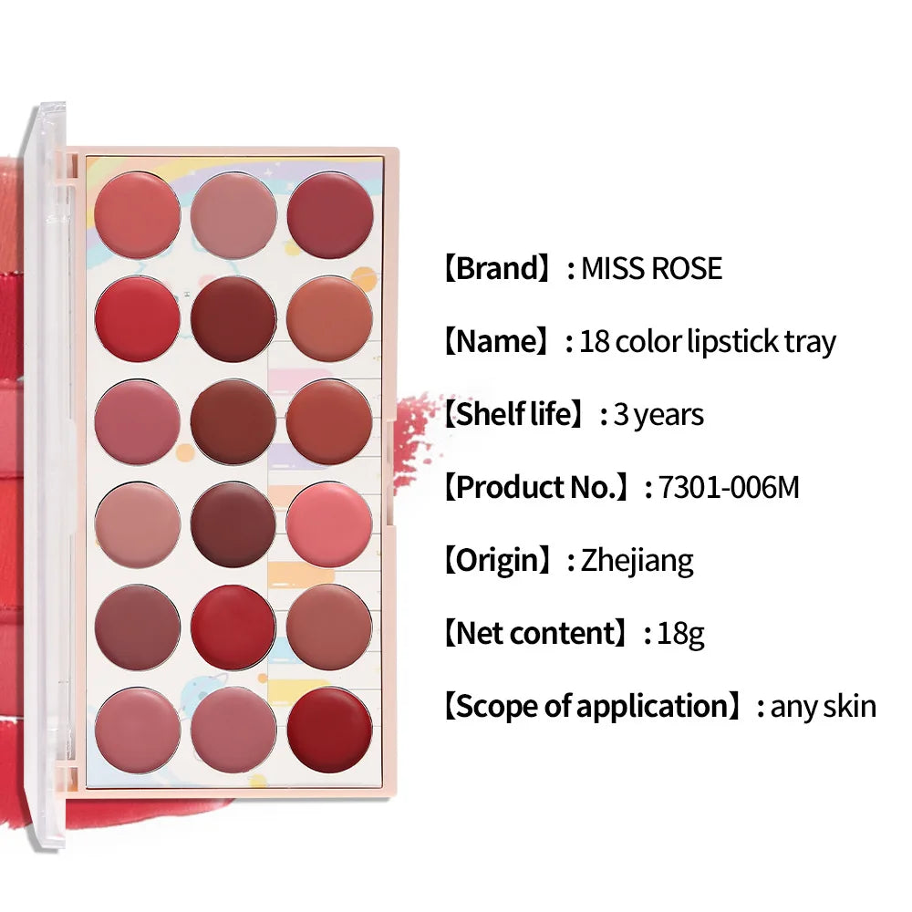 18 Colors Matte Lipstick Palette lip gloss Korean cosmetics lipsticks set makeup for women cheap make up Beauty