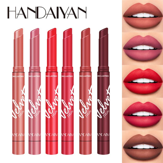 New 8 Colors Makeup Matte Lipstick Waterproof Long Lasting Lip Stick Sexy Red Pink Velvet Nude Lipsticks Make Up Woman Cosmetics