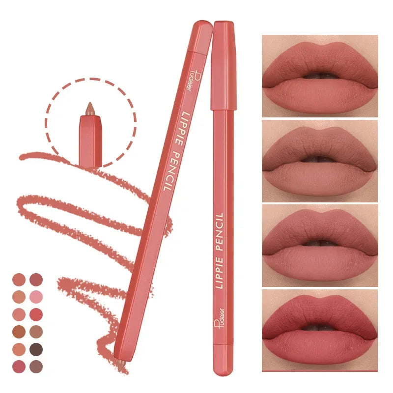 High Quality Velvet Matte Lipstick Pen Waterproof Non-sticky Lip Liner Make up Hooked Natural Outline Lipliner Lip Contour Pencil