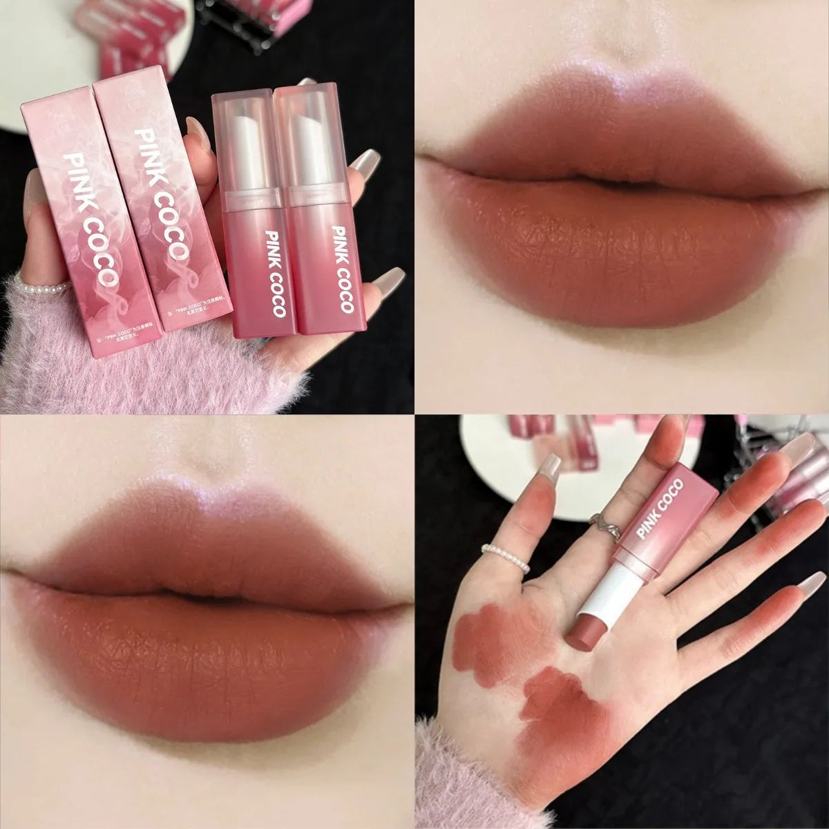 Velvet Matte Lipstick Moisturizing Waterproof Lasting Nude Peach Lip Tint Non-stick Cup Lip Gloss Red Lipstick Cosmetics Make Up