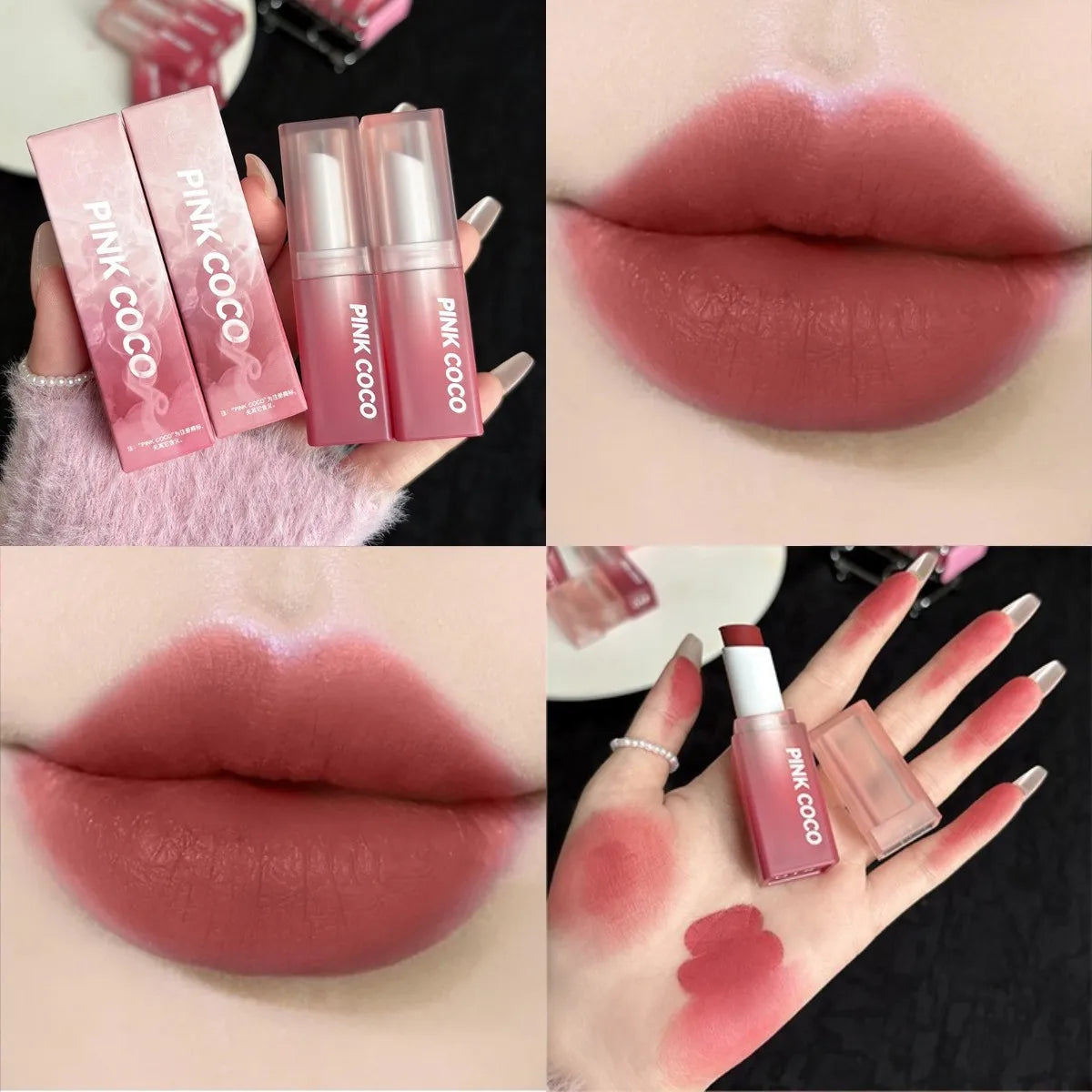 Velvet Matte Lipstick Moisturizing Waterproof Lasting Nude Peach Lip Tint Non-stick Cup Lip Gloss Red Lipstick Cosmetics Make Up