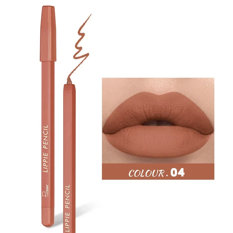 High Quality Velvet Matte Lipstick Pen Waterproof Non-sticky Lip Liner Make up Hooked Natural Outline Lipliner Lip Contour Pencil