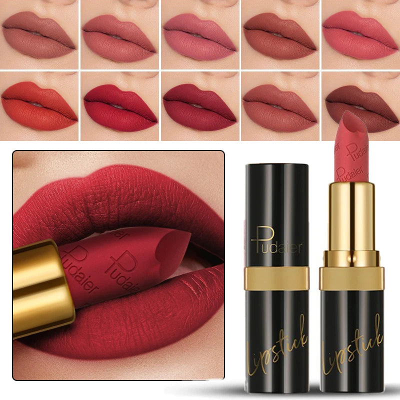 Matte Lipstick 10 Color Velvet Red Lip Tint Non Stick Cup Lip Glaze Long Lasting Waterproof Lip Gloss Make Up Lipsticks Cosmetic