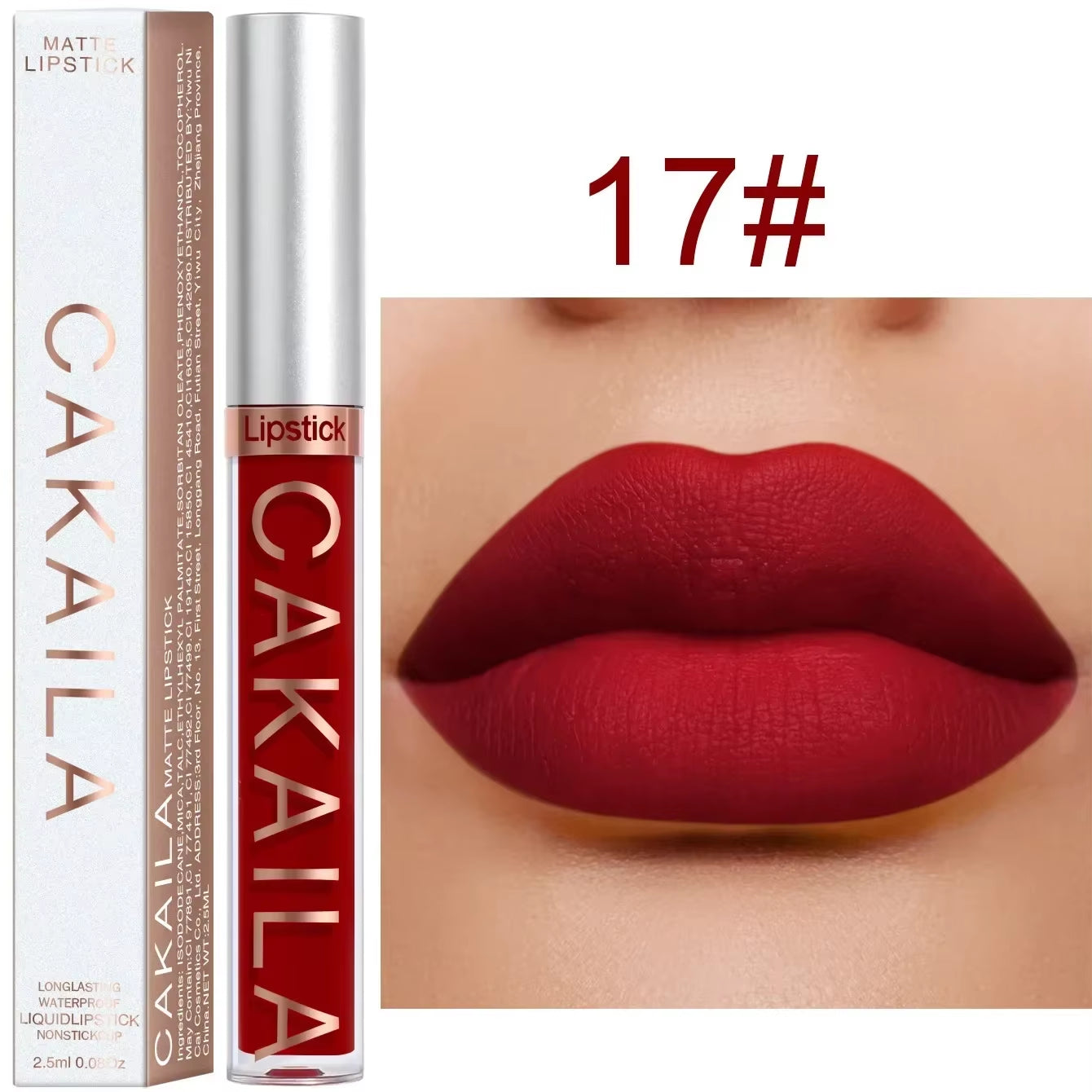 18 Color Lipstick Matte Waterproof Long-Lasting Lipgloss Velvet Matte Lipstick Lip Gloss Liquid Lip Silky Texture Lips Cosmetics