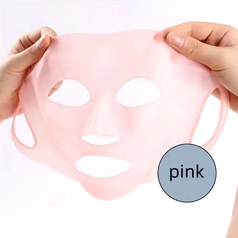 Silicone Mask for Nourishing Skin - Silicone Mask Cover Reusable, 3D Anti-Evaporation Face Sheet Mask Protective Case