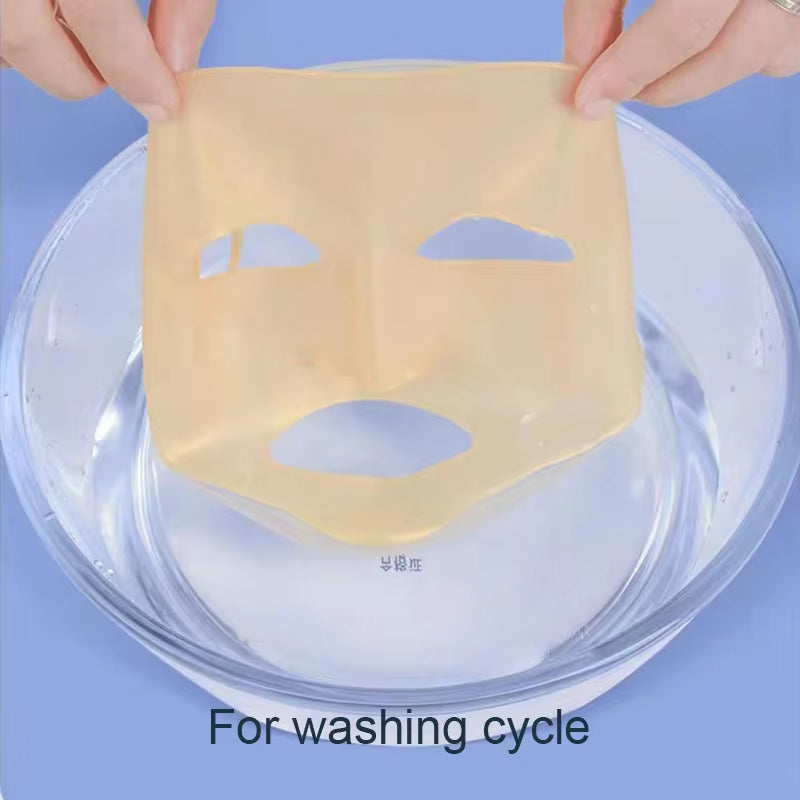 Silicone Mask for Nourishing Skin - Silicone Mask Cover Reusable, 3D Anti-Evaporation Face Sheet Mask Protective Case