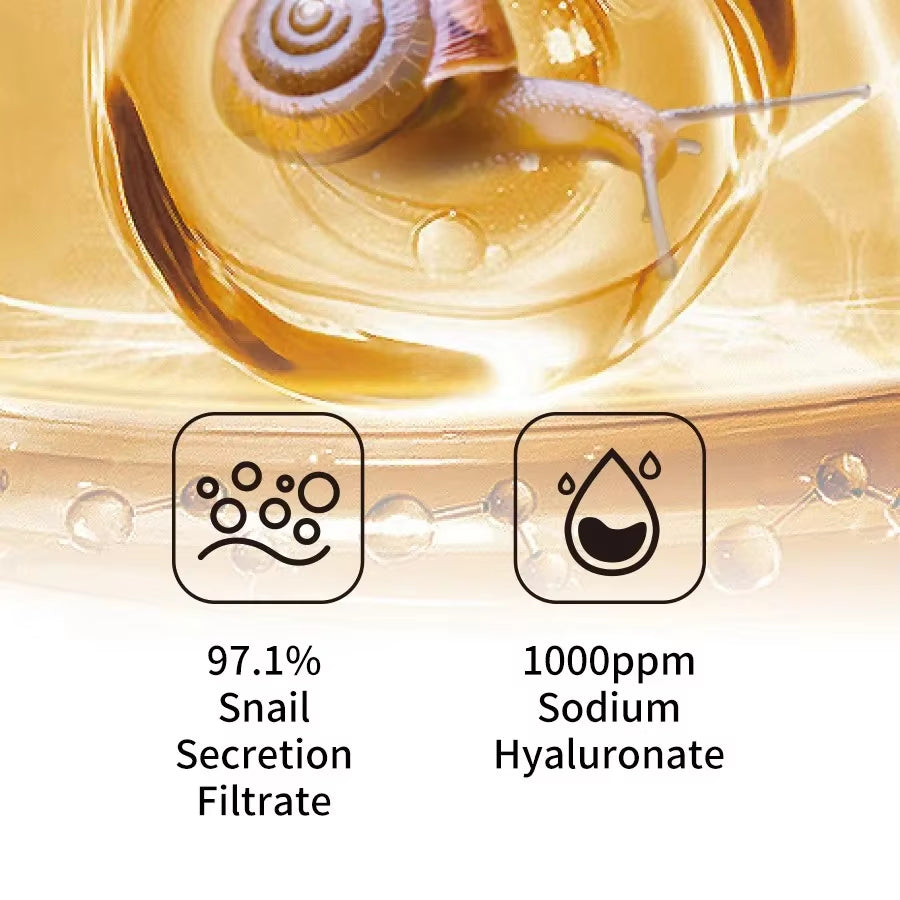 Snail Mucin 96% Korean Skin Care Facial Essence Fading Fine Lines Repair Essence Firming Facial Snail Brightening Anti-Aging