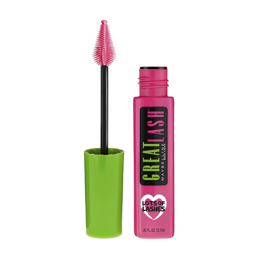 Great Lash Lots of Lashes Washable Mascara, Volumizing, Thickening and Curling Mascara, Very Black, 1 Count