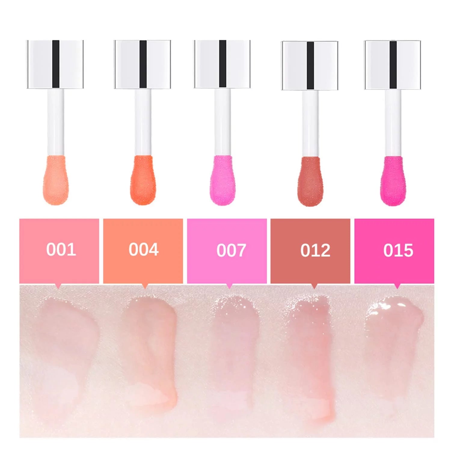 Plumping Glossy Lipgloss 5 Colors Lightly Tinted Lip Oil Not Greasy Moisturizing Lip Balm Long-Lasting Hydrating Lip Glow Oil for Nourishing Repairing and Softening Lip with Big Brush Head (Colors 0