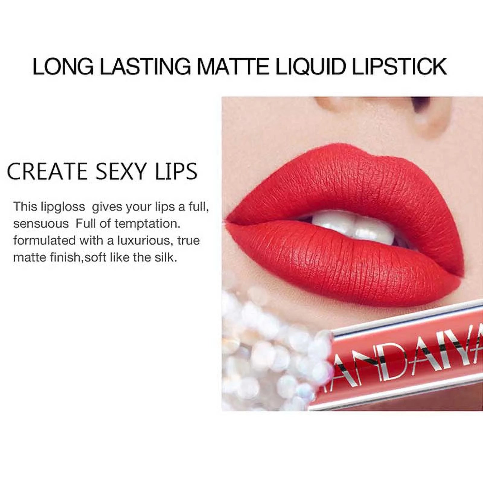 6 in 1 Matte Liquid Lipstick Makeup Set,Sexy Lipstick Matte Long Lasting Not Fade Waterproof, Your Beauty Beauty Creations Cosmetics