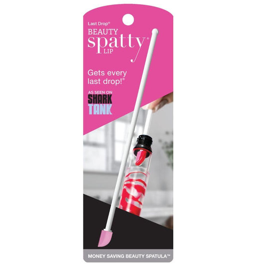 Lip Gloss Tiny Beauty Spatula (6 Inch Pink) Shark Tank Mom Made Scrape Last Drop of Lipstick, Mini Spatula Makeup, Long Makeup Spatula, Scoop for Makeup, Makeup Stocking Stuffer, Makeup Spatula